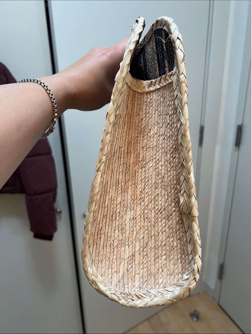 Pei Lei New York Square Straw Beach Tote (Black/Natural) - Picture 7 of 11